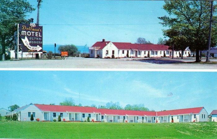 Dettmans Motel - Vintage Postcard